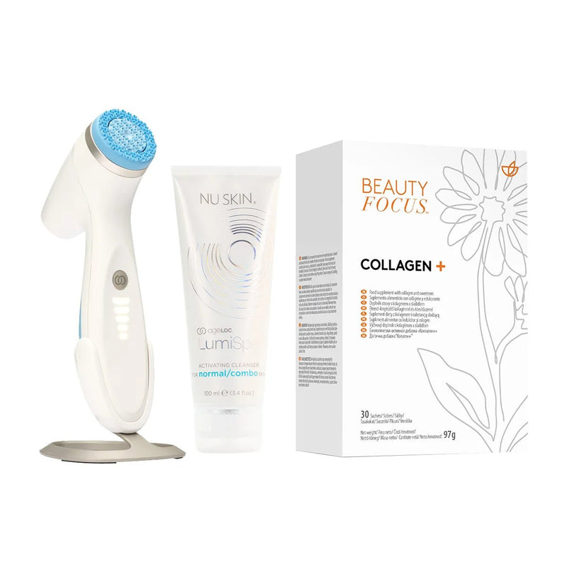 Better together Collagen Plus and LumiSpa iO System Normal to Combo Skin